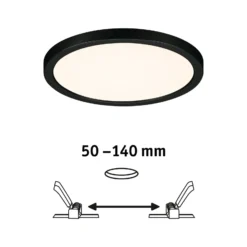 Paulmann Areo LED-Panel rund schwarz 3000K Ø17,5cm