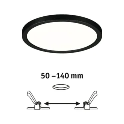 Paulmann Areo LED-Panel rund schwarz 4000K Ø17,5cm