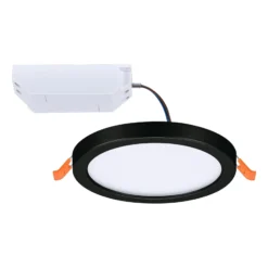Paulmann Areo LED-Panel rund schwarz 4000K Ø11,8cm