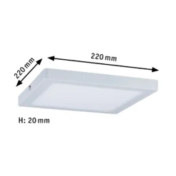 Paulmann Atria Decke 2.700 K 22x22 cm weiß matt