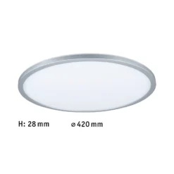 Paulmann Atria Shine LED-Panel, chrom, dimmbar, Ø 42 cm