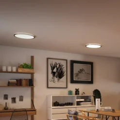 Paulmann Atria Shine LED-Panel, chrom, dimmbar, Ø 42 cm
