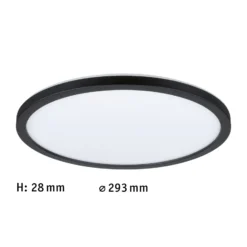Paulmann Atria Shine Panel on/off black 840 Ø29cm