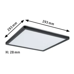 Paulmann Atria Shine Panel on/off black 840 29x29