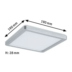 Paulmann Atria Shine Panel on/off chrom 840 19x19