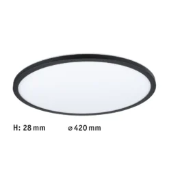 Paulmann Atria Shine Panel 3-step black 830 Ø42cm