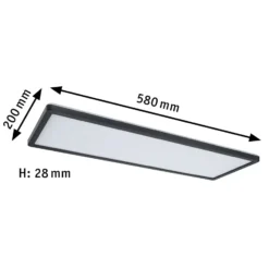 Paulmann Atria Shine Panel 3-step black 840 58x20