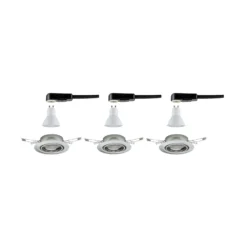Paulmann Base GU10-Einbaustrahler 3er-Set, eisen