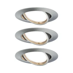 Paulmann Base GU10-Einbaustrahler 3er-Set, eisen