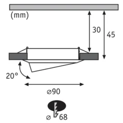 Paulmann Base LED-Einbauspot 3er 3-Step-dim eisen