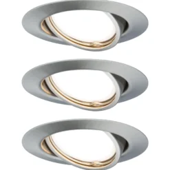 Paulmann Base LED-Einbauspot 3er 3-Step-dim eisen