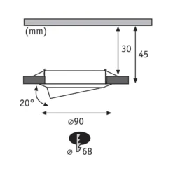 Paulmann Base LED-Einbauspot 3er 3-Step-dim weiß