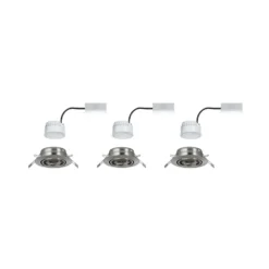 Paulmann Base LED-Einbaustrahler 3er-Set, eisen