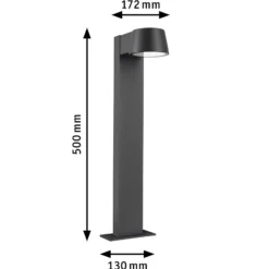 Paulmann Capea LED-Wegeleuchte, anthrazit, Aluminium
