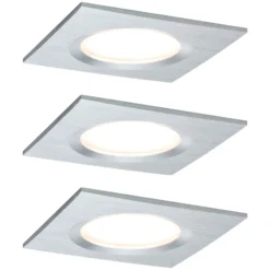 Paulmann Coin Slim LED-Einbauspot 3er eckig alu