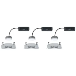 Paulmann Coin Slim LED-Einbauspot 3er eckig alu