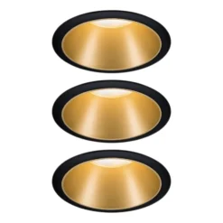 Paulmann Cole LED-Spotlight, gold-schwarz, 3er-Set