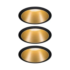 Paulmann Cole LED-Spotlight, gold-schwarz, 3er-Set
