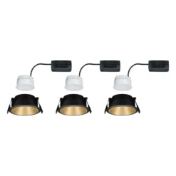 Paulmann Cole LED-Spotlight, gold-schwarz, 3er-Set