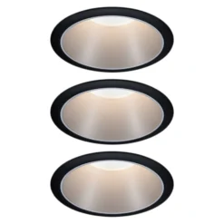 Paulmann Cole LED-Spotlight silber-schwarz 3er-Set