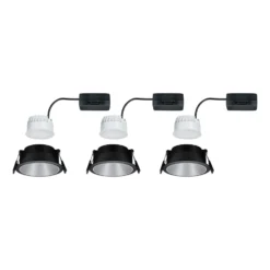 Paulmann Cole LED-Spotlight silber-schwarz 3er-Set