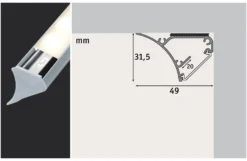 Paulmann Corner Profil für LED-Stripes, 1m