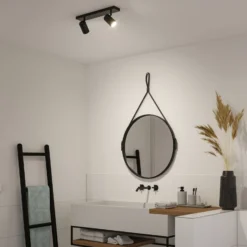 Paulmann Deckenstrahler Zyli schwarz Länge 40 cm 2-flg. IP44