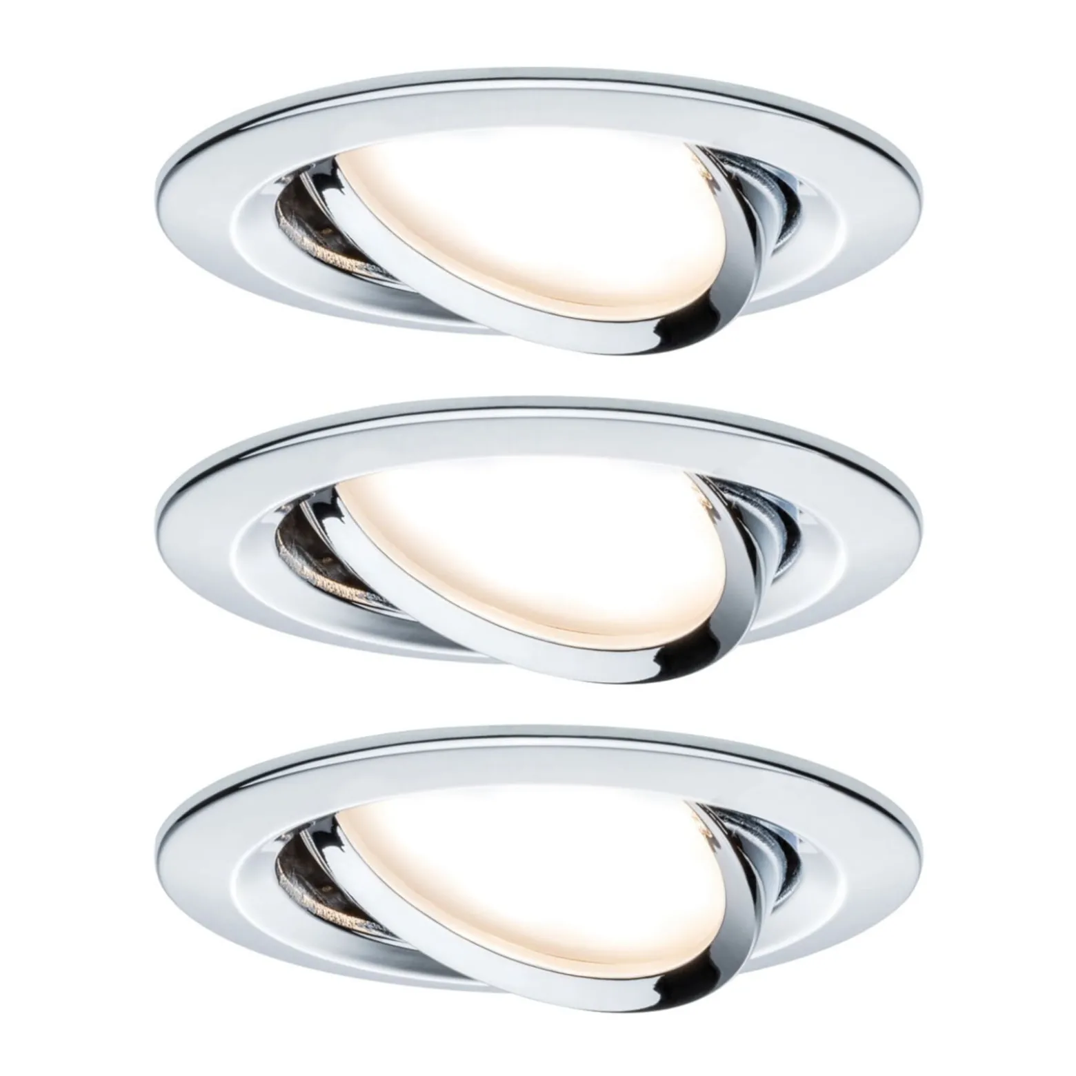 Paulmann 3er Spot Nova Coin rund schwenkbar, chrom