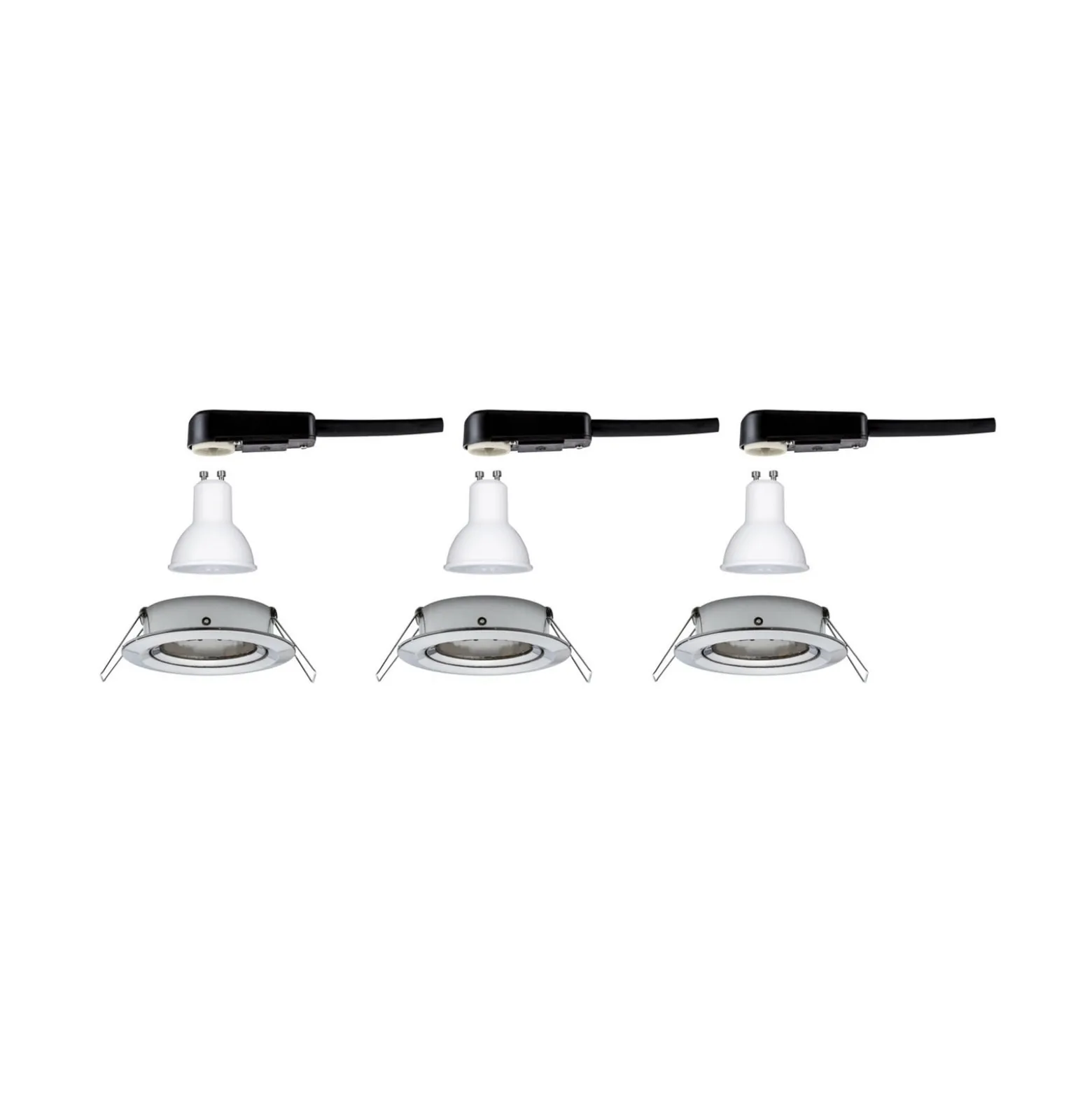 Paulmann 3er Spot Nova rund schwenkbar eisen GU10 2700K