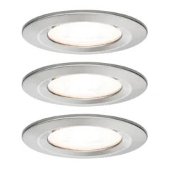 Paulmann 3er Spot Nova rund starr, eisen, IP44, GU10 dimmbar