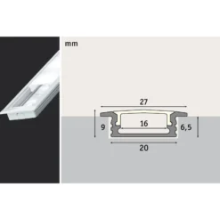 Paulmann Floor Einbauprofil für LED-Strips 1m