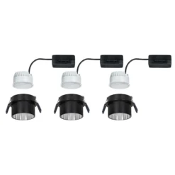 Paulmann Gil LED-Einbau schwarz matt/eisen 3er-Set