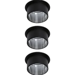 Paulmann Gil LED-Einbau schwarz matt/eisen 3er-Set