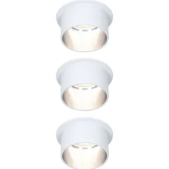 Paulmann Gil LED-Einbau weiß matt/eisen 3er-Set