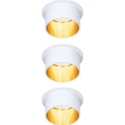 Paulmann Gil LED-Einbau weiß matt/gold 3er-Set