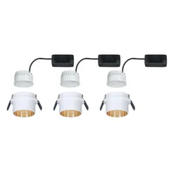 Paulmann Gil LED-Einbau weiß matt/gold 3er-Set