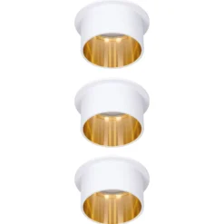 Paulmann Gil LED-Einbau weiß matt/gold 3er-Set
