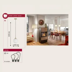 Paulmann Hängelampe Menja weiß satiniert/messing Ø 20cm IP44