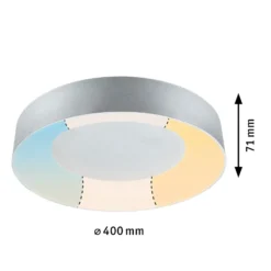 Paulmann HomeSpa Casca LED-Deckenlampe Ø40cm, weiß/Alu, IP44