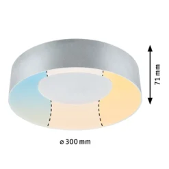 Paulmann HomeSpa Casca LED-Deckenlampe, weiß/Alu, IP44