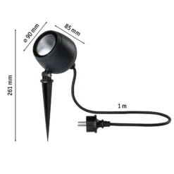 Paulmann Kikolo LED-Erdspießstrahler 8W 3.000K 20°