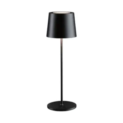 Paulmann LED-Akku-Tischlampe Gilo, schwarz, Kunststoff, IP44