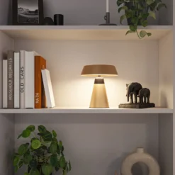 Paulmann LED-Akku-Tischlampe Lirox, beige/schwarz 20 cm IP44