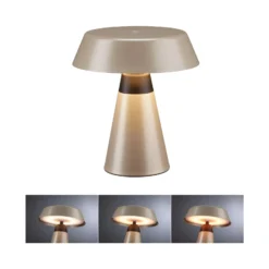Paulmann LED-Akku-Tischlampe Lirox, beige/schwarz 20 cm IP44