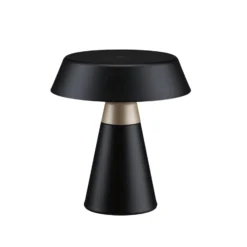 Paulmann LED-Akku-Tischlampe Lirox, schwarz/beige 20 cm IP44