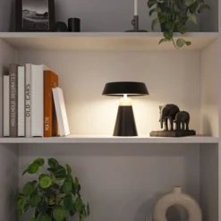 Paulmann LED-Akku-Tischlampe Lirox, schwarz/beige 20 cm IP44