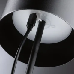 Paulmann LED-Akku-Tischlampe Tuni, schwarz, Kunststoff, IP44