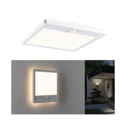 Paulmann LED-Außenwandlampe Lamina, weiß, IP44, Sensor