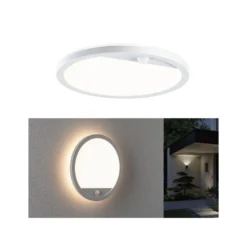 Paulmann LED-Außenwandlampe Lamina, weiß, Sensor, IP44