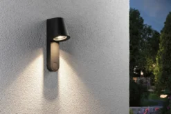 Paulmann LED-Außenwandleuchte Caissa, Aluminium, Sensor
